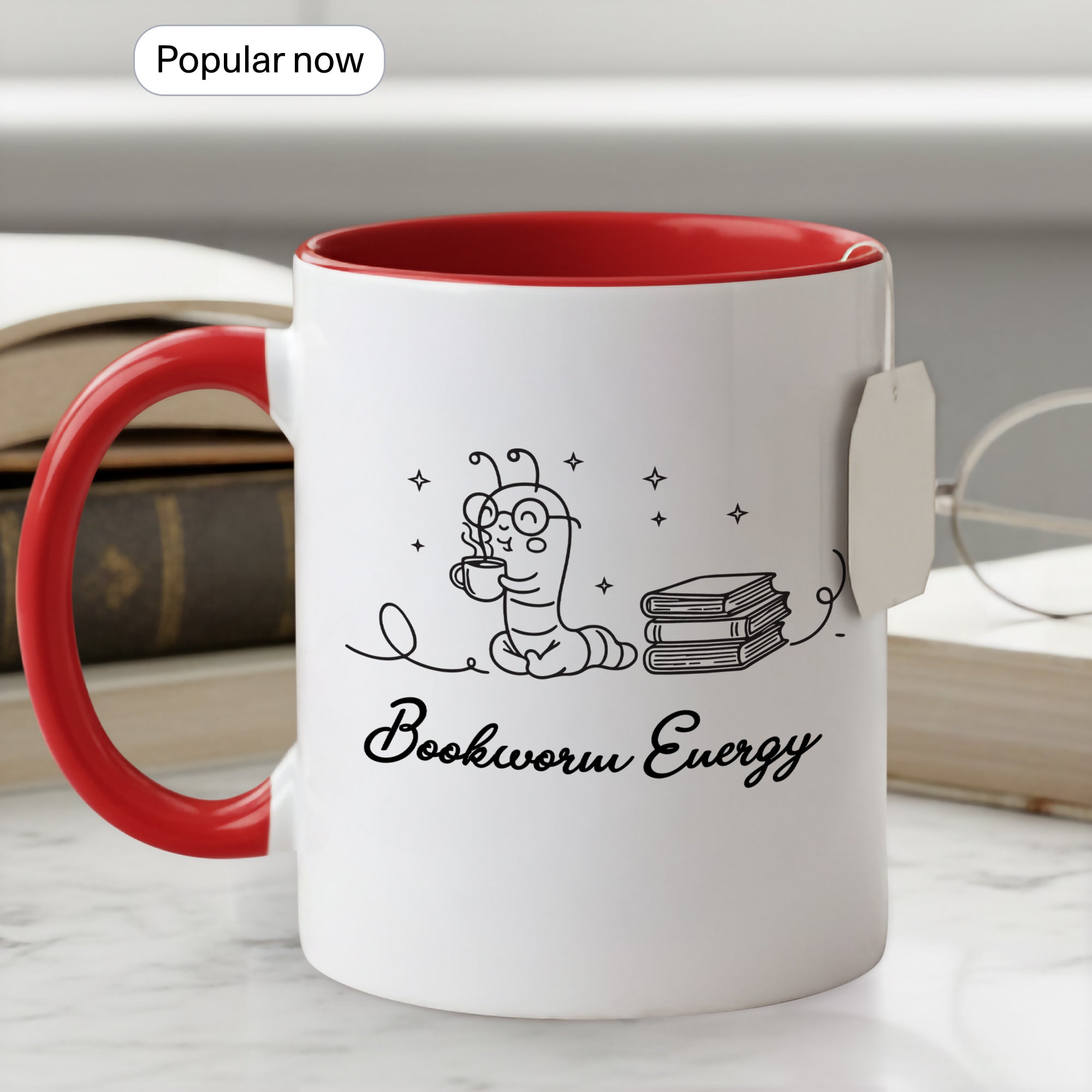 Booktrovert Cafe Mug – Book Lover Coffee Cup – Introvert Reader Gift – Multi Color Ringer Mug 11oz 15oz |Mug 103