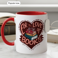 For The Love Of Books Mug – Book Lover Coffee Cup – Reader Gift – Bookworm Aesthetic Mug – 11oz 15oz Ringer Mug |Mug 139
